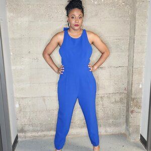 1901 Nordstrom Royal Blue Jumpsuit w/Bow Back
